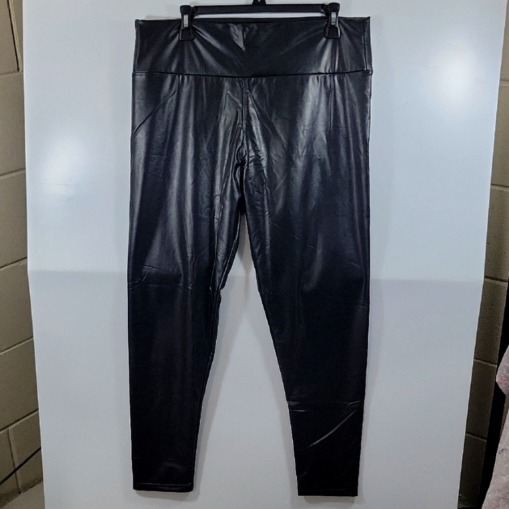 Women's Jimilaka Black Size XXL Faux Leather Skinny Pants